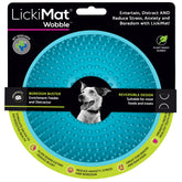 LICKIMAT Wobble dog slow feeder in turquoise slows meals while entertaining