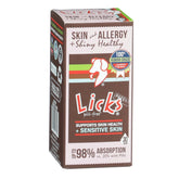 Licks Skin Allergy Gel bottle close-up for dogs, easy daily application
