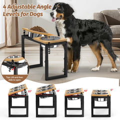 LIDTOP adjustable height and tilt demonstrates customizable dining angle.