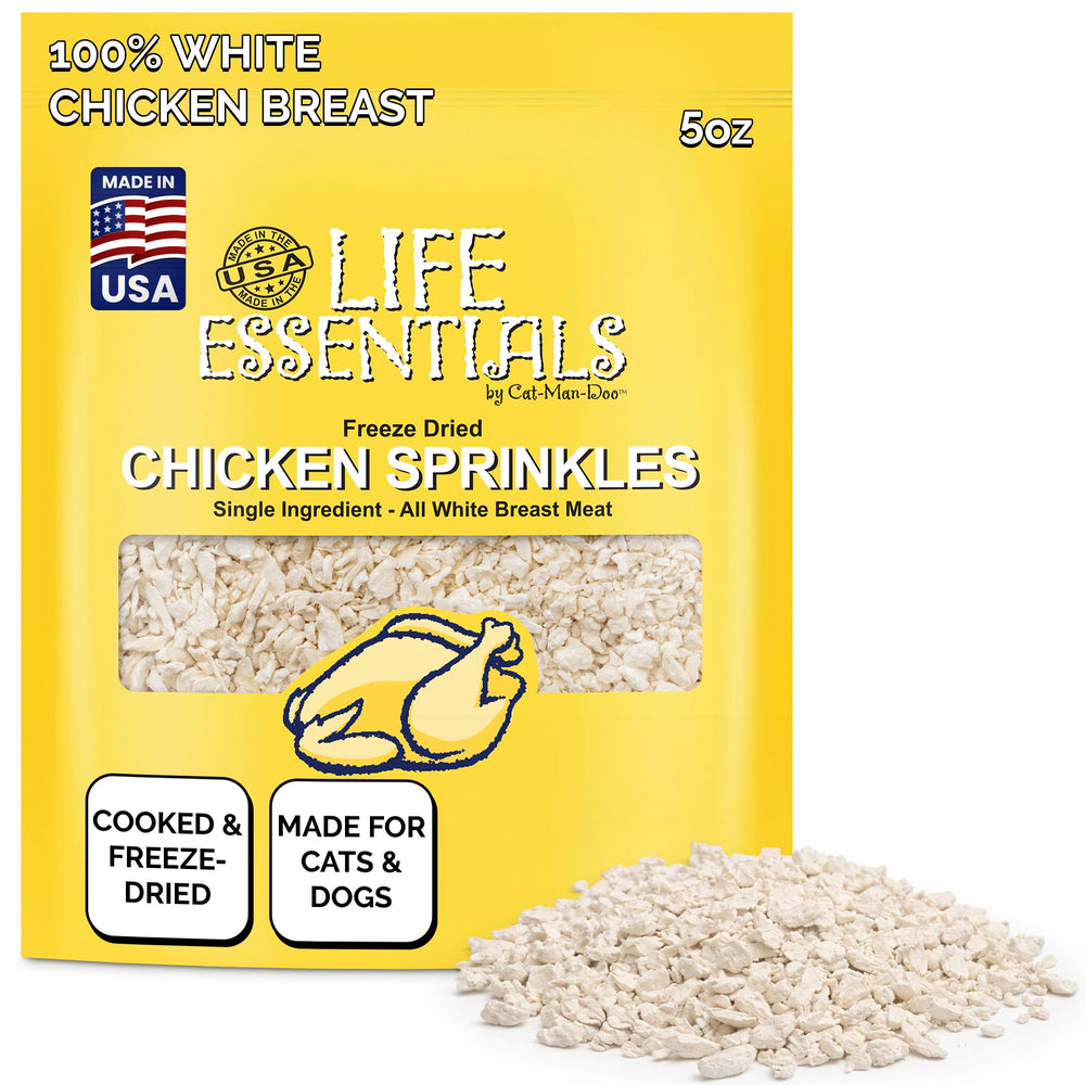 Life Essentials Chicken Sprinkles bag front view showing the product packaging