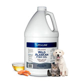 Life Line Wild Alaskan Fish Oil bottle showing the product and its value for dogs and cats