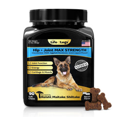 Life4Legs soft chews bottle label for dog joint support