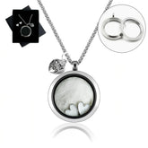 Lifelisa dog fur keepsake necklace with glass circle pendant for cherished memories.