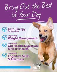 LifeSense C8 MCT Oil for Dogs bottle closeup-label emphasizes coconut-derived C8 purity.