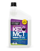 LifeSense C8 MCT Oil for Dogs bottle pour shows easy, keto-friendly energy for pets.