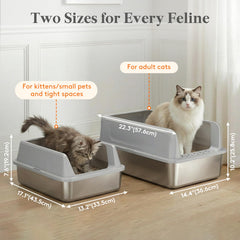 Lifewit litter tray, side angle, open design for air circulation
