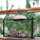 LIFIS cat window perch folding hammock lets cats lounge in sun while safe for up to 50 lb.