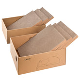 LIFLIX cardboard cat scratcher large box setup for lounging and scratching.