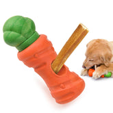 LIFLIX carrot bully stick holder front view for safer chewing