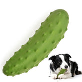 LIFLIX cucumber shaped squeaky dog toy for durable chewing and playtime
