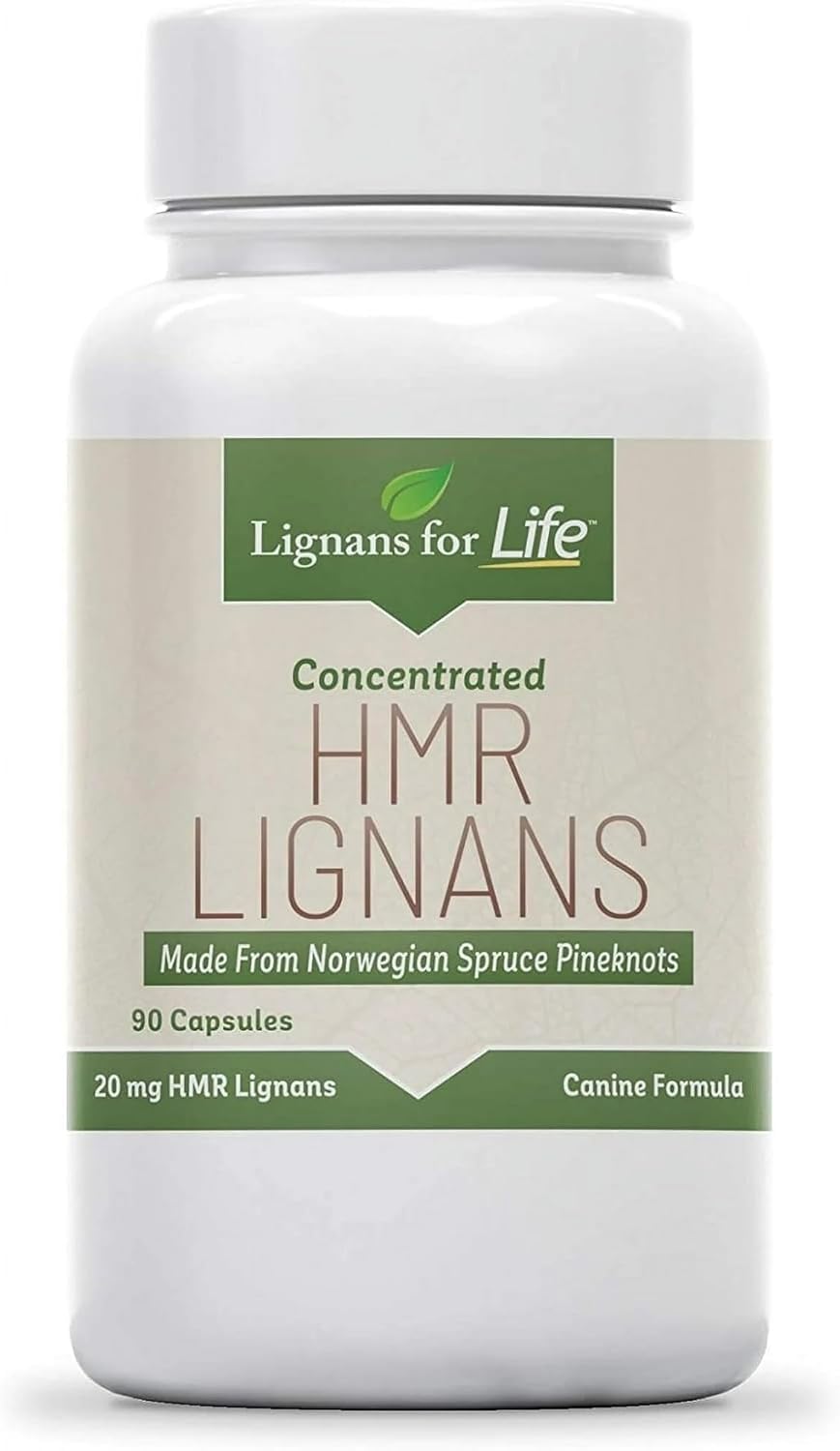 Lignans For Life HMR Lignans bottle with 90 capsules for medium dogs