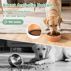 LIHONG dog bowl with non-slip base to prevent spills during feeding.