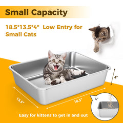 LIHONG litter box low-entry design facilitates access for seniors or small pets