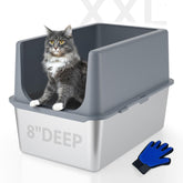 LIHONG XL litter box with lid for privacy and containment.