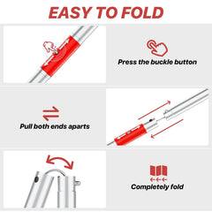 Ergonomic non-slip handle ensures steady control in wet conditions