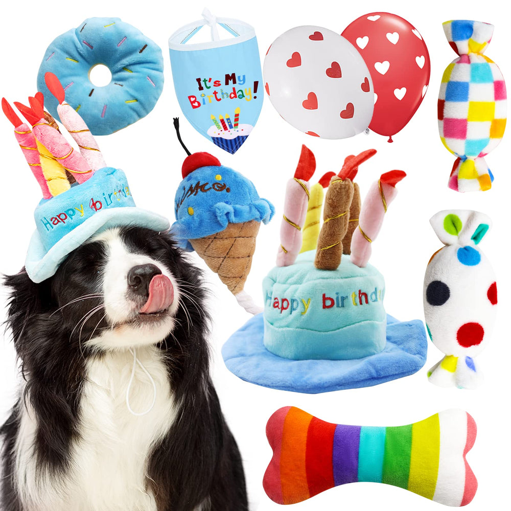 Lilfrd dog birthday cake hat for festive dog celebrations and photos