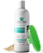 Lillian Ruff PRO formula oatmeal dog conditioner bottle with calming lavender for soothing bath time