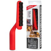 Lilly Brush Fluffy: close-up lifts pet hair from fabric surfaces with ease.