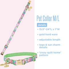 Lilly Pulitzer collar featuring gold sun charm for tropical flair.
