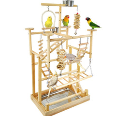 LIMIO Bird Playground with natural wood perches for safe, varied play