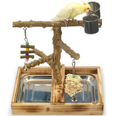 LIMIO natural wood bird toys playground for small and medium birds enrichment.