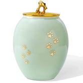 LINES ARTE medium pet urn for dogs holds ashes securely in a handcrafted keepsake.