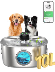 Linvivon dog water bowl dispenser with 10L tank for reliable hydration