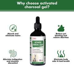 Liovsiso Activated Charcoal for Dogs liquid administration drops facilitates easy, mess-free dosing