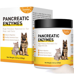 Liovsiso pancreatic enzymes for dogs bottle with scoop supporting digestion.