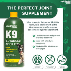 Close-up of dog joints and motion with LIQUIDHEALTH mobility