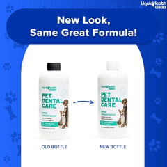 LIQUIDHEALTH Pet Dental Care Water Additive in dog-cat water bowl promotes effortless teeth care