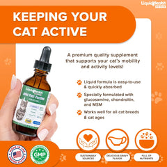LIQUIDHEALTH cat joint dropper emphasizes chondroitin support for joints.
