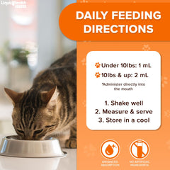LIQUIDHEALTH Opti-MSM for cats strengthens connective tissues.