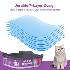 Lisyee Cat Genie compatible XL refills for easy insertion and disposal
