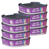 Lisyee cat litter refill cartridge with 24 ft bags for mess-free disposal