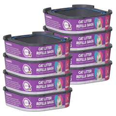 Lisyee cat litter refill cartridge with 24 ft bags for mess-free disposal