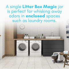 Litter Box Magic 16 oz pack-two helps keep bathrooms and closets smelling clean.
