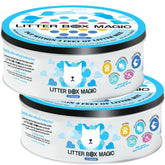 Litter Box Magic unscented gel deodorizer jar 16 oz pack of two for lasting odor control.