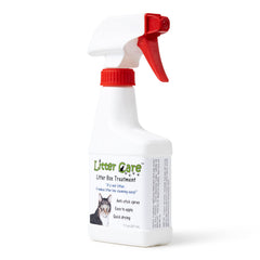 Close-up of Litter Care being applied with quick-drying spray.