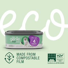 Litter Genie 28 feet refill film highlights extended use between changes.