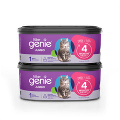 Litter Genie jumbo refill shows 56 ft length for long-lasting use.