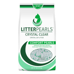 Litter Pearls Crystal Clear 7 lb bag showcases lightweight crystals with odor control.