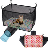 LITURTOO ferret ball pit hammock setup with secure hanging and plush interior.
