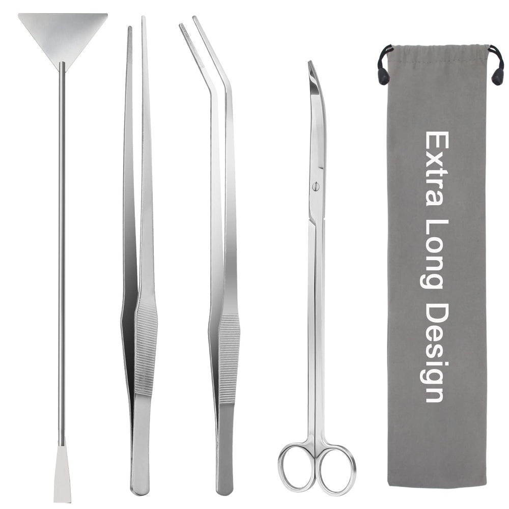 Liveek curved scissors trim delicate aquatic plants with precision.