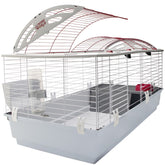 Living World Deluxe Habitat arcing red top promotes airflow and style.