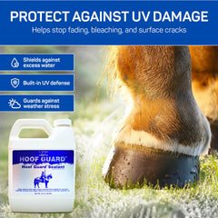LivingstonTech Hoof Guard Sealant locks in natural moisture to reduce dryness.