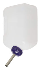 Lixit 304-grade stainless steel tube end with smooth tip protects pets.