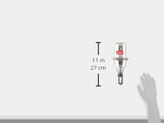 Lixit glass bottle with stainless steel tube close-up