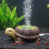 LIYAOLI resin turtle air stone bubbles gently to boost oxygen in your aquarium.