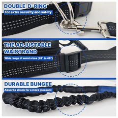 Ljovy dual padded handles on leash provide quick, comfortable control